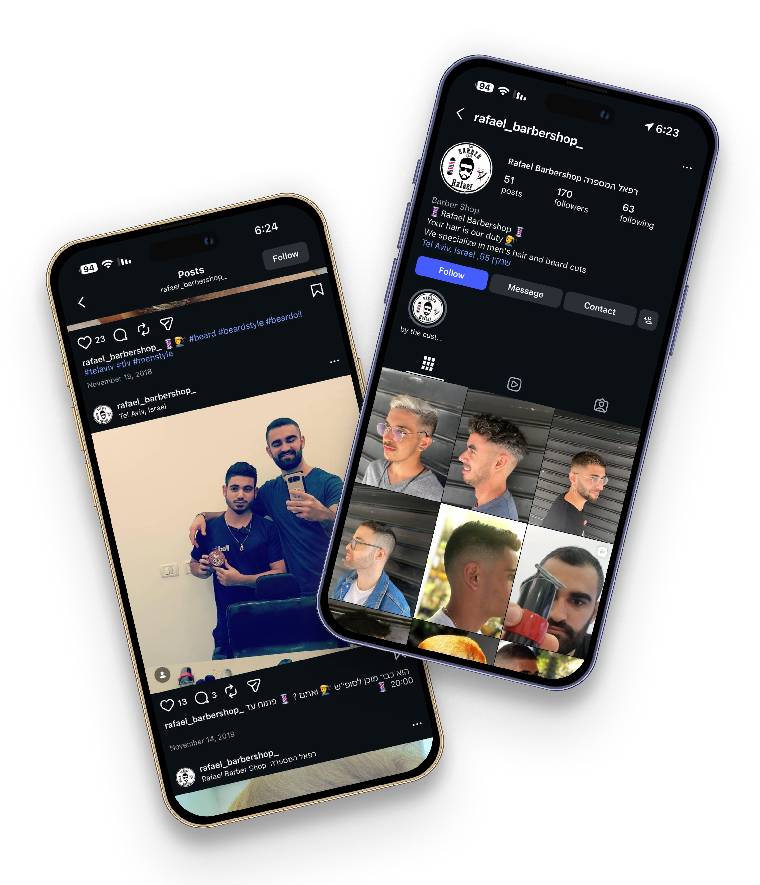 רפאל המספרה באינסטגרם